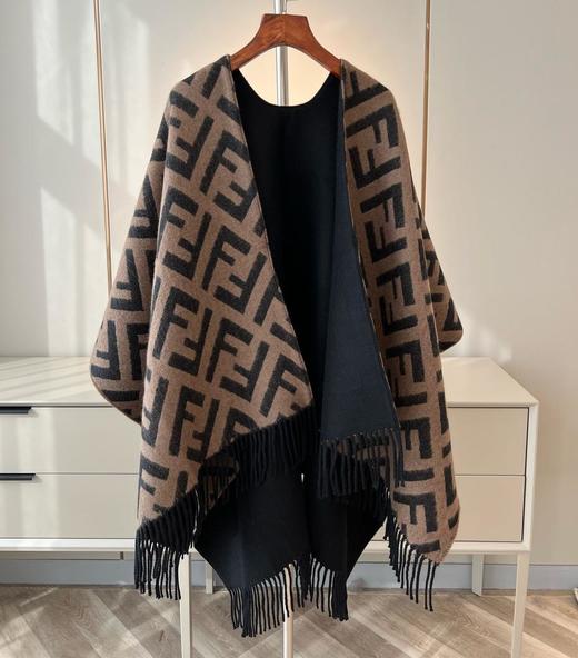 芬迪双面羊毛羊绒混纺斗篷（CB） 商品图5