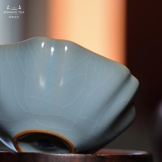 问鼎汝瓷收藏款传统天青葵盏杯 商品图3