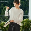 OLrain欧芮儿法式白色长袖T恤女夏季2023年新款宽松趣味水印上衣 商品缩略图0