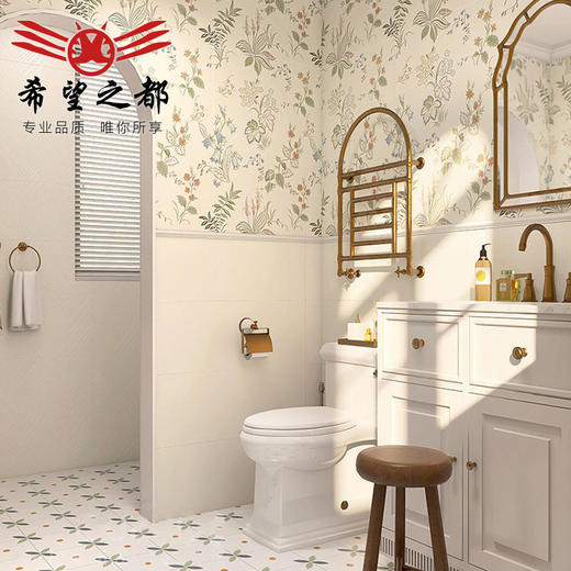 复古奶油墙砖砖瓷砖小厕所网红浴室厨房轻300x800卫生间法式花砖 商品图0