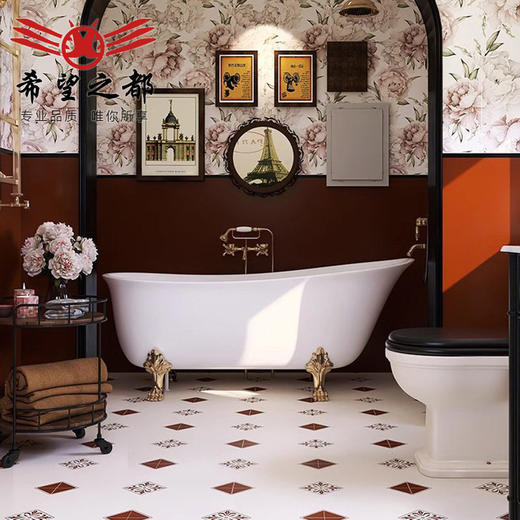 厨房法式花砖300x1200复古阳台布地板砖墙砖海基瓷砖卫浴国色天香 商品图0