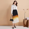 EITIE爱特爱时尚通勤渐变松紧腰显瘦a字百褶半身裙秋季新款7506208 商品缩略图3