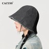 CACUSS帽子女秋冬季新款牛仔毛边渔夫帽大头防晒户外遮阳透气盆帽PM240402 商品缩略图2