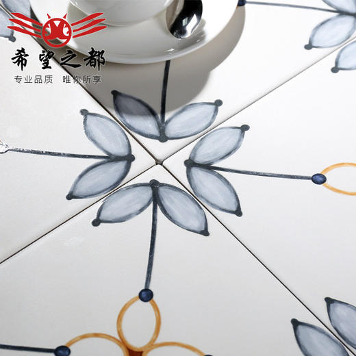 浴室防滑花砖ins200x200阳台瓷砖法式全瓷复古小瓷质卫生间厨房地 商品图3