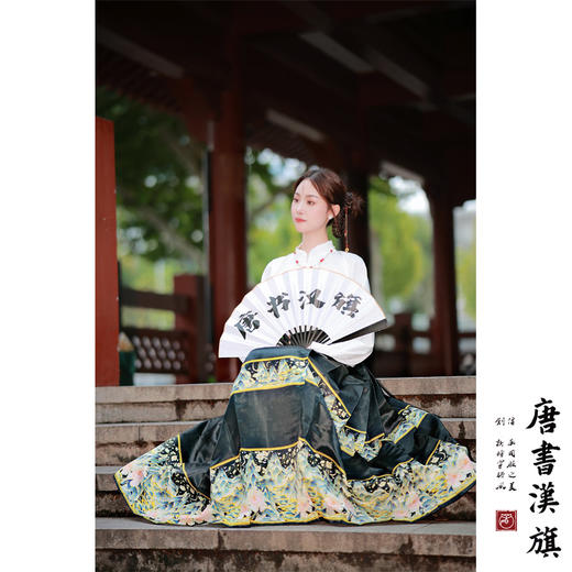 【千里江山·墨染】印花精美工艺新中式国风马面裙沉鱼落雁套装 商品图1