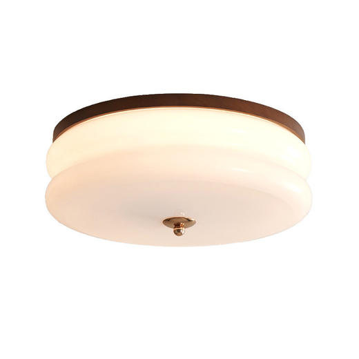 奶油灯风餐厅玻璃中古阳台全法式原木卧室光谱书房玄关护眼吸顶灯 商品图4