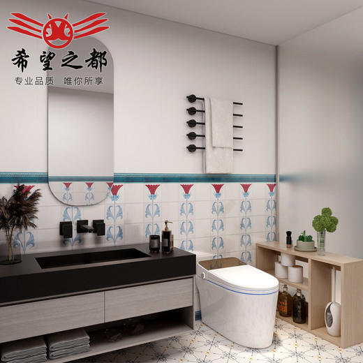 法式花砖地板砖摩洛哥厨房浴室卫生间瓷砖花片 阳台墙砖复古珐琅 商品图2