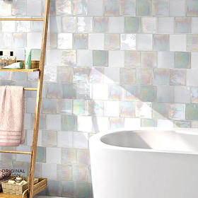 厨房餐厅浴室150x150mm西班牙吧台墙砖北欧卫生间瓷砖幻彩小白砖