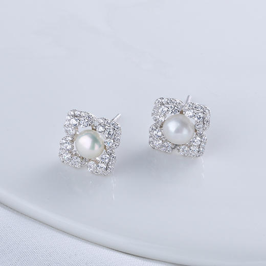 【宏艺珠宝】缎光微醺·银s925耳饰 商品图0