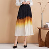 EITIE爱特爱时尚通勤渐变松紧腰显瘦a字百褶半身裙秋季新款7506208 商品缩略图1