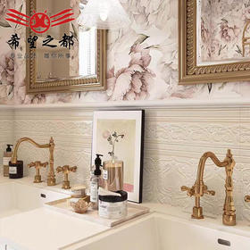 海基复古法式300x1200厨房凝脂地板砖瓷砖卫生间阳台花砖布墙砖