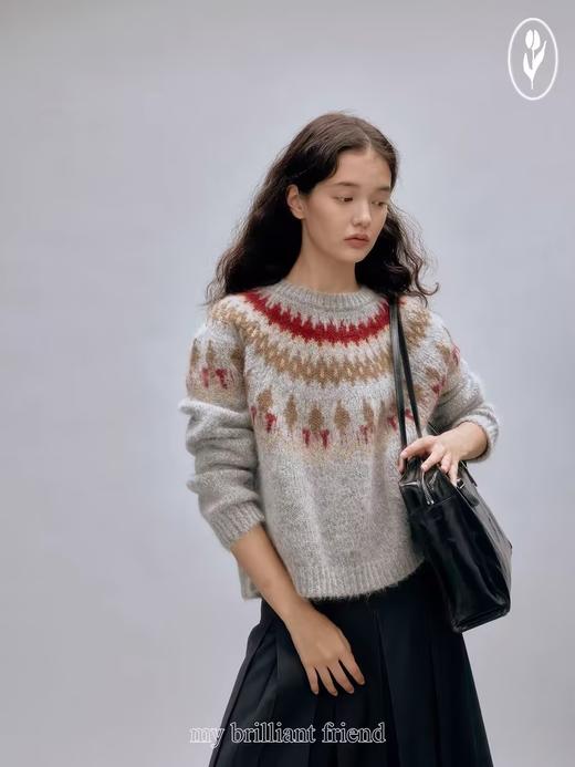 shyshystill/shy202408051/费尔岛羊毛马海毛重工设计感原创经典套头上衣 商品图1