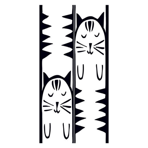 厨房墙砖卫生间小猫咪瓷砖卡通动漫300x600造型浴室花砖复古北欧 商品图4