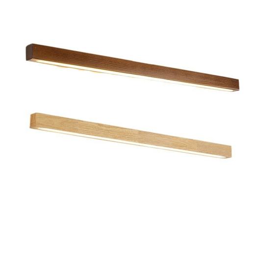 实木线条床头壁灯一字背景墙壁灯壁灯北欧中山灯具原卧室长条木质 商品图4