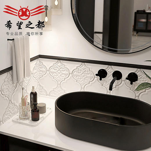 法式小厨房砖网红浪漫花砖卫生间161x187复古灯笼瓷砖异形墙浴室 商品图3