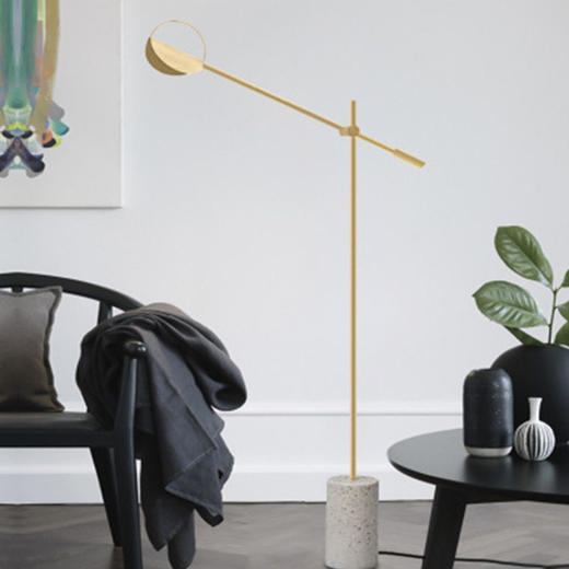 落地灯样板房后现代水磨石装饰客厅底座个性卧室创意丹麦 灯具 商品图2