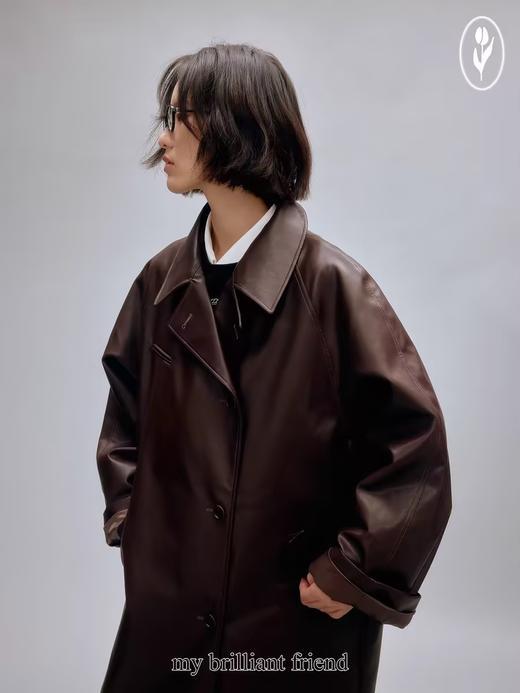 shyshystill/shy202408046/柔软重工环保皮复古大皮衣风衣外套 商品图3