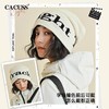 CACUSS冷帽百搭大头围套头帽秋冬季女保暖个性毛线帽针织帽字母款ZZ240635 商品缩略图1