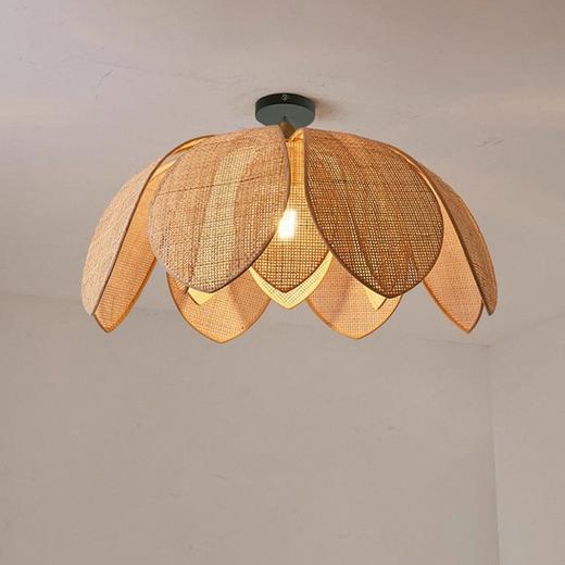 造型吧台灯手工客厅装饰编织日式卧室民宿饭厅侘寂风茶室创意花瓣 商品图1