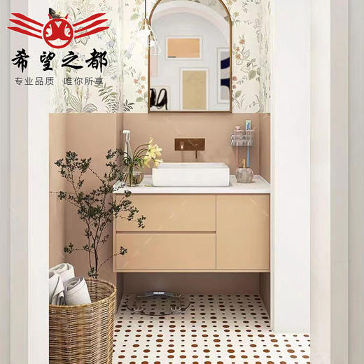 系墙砖柔光地砖壁纸圆点花清新卫生间暖色300x300阳台砖花砖厨房 商品图0