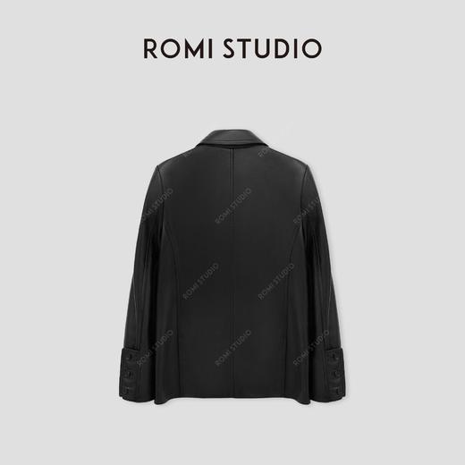 ROMI STUDIO“棕标甄选”英国进口小胎羊皮油蜡西装皮衣RW24WWA0036 商品图1