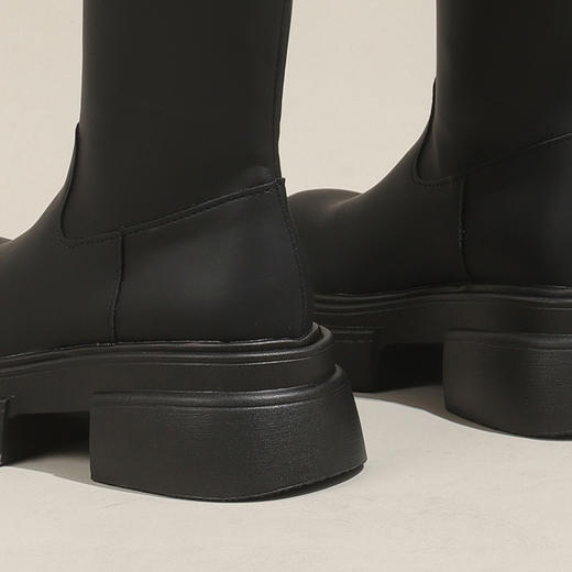 西遇英伦风长筒靴女两穿新款秋冬复古骑士靴小个子厚底高筒靴SS246168 商品图5