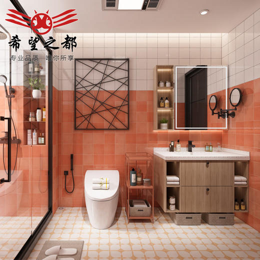 浴室防滑花砖ins200x200阳台瓷砖法式全瓷复古小瓷质卫生间厨房地 商品图2