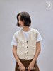 shyshystill/shy202408044/羊毛v领叠穿绞花设计重工小马甲开衫背心 商品缩略图0