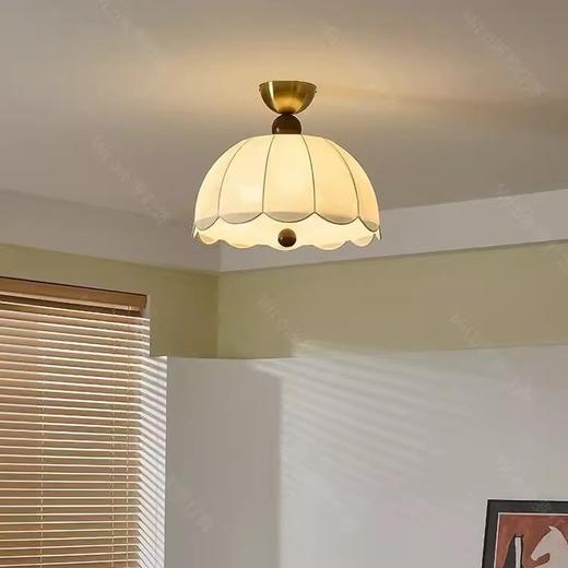 客厅复古风中古民宿吸顶灯美式花纹卧室灯布艺衣帽间灯具法式南洋 商品图2