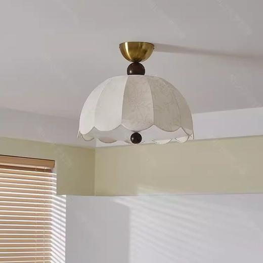 客厅复古风中古民宿吸顶灯美式花纹卧室灯布艺衣帽间灯具法式南洋 商品图0