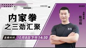 【10月8日】内家拳之三劲汇聚——功夫课堂