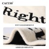 CACUSS冷帽百搭大头围套头帽秋冬季女保暖个性毛线帽针织帽字母款ZZ240635 商品缩略图4