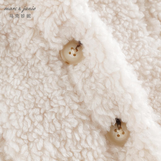 马克珍妮女童复古温暖仿羊羔毛外套2024年秋冬新款241260 商品图5