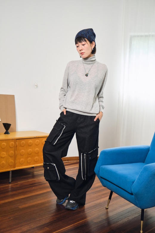 极简高领山羊绒套头衫 商品图0