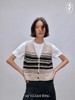 shyshystill/shy202408016/v领粗细条纹高品质全羊毛重磅无袖马甲 商品缩略图0