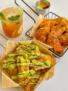 双酱炸鸡大餐！牛油果酱vs芥末酱谁赢了🤭