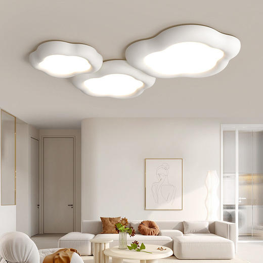 新款现代2023风灯北欧护眼房间年吸顶灯奶油客厅卧室棉花糖灯具 商品图1