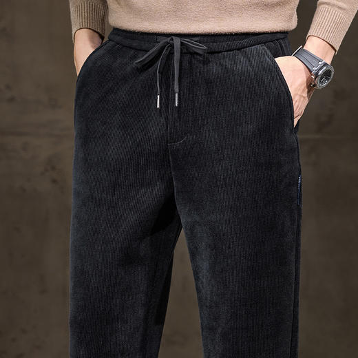 【灯芯绒】【DQ】大依优型大码松紧腰直筒休闲裤长裤男舒适休闲简约百搭加肥加大男装 商品图6