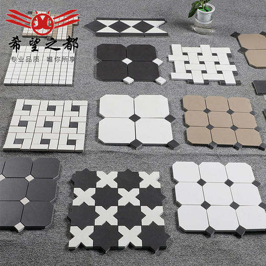 餐厅300x300法式全瓷马赛克风背景墙通体客格子高定装修砖卫生间 商品图1