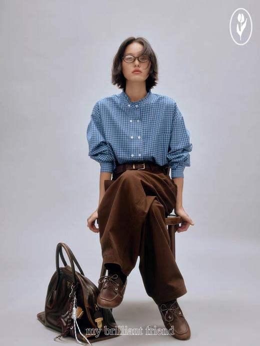 shyshystill/shy202408052/设计感棉质高品质双排扣衬衫上衣 商品图1