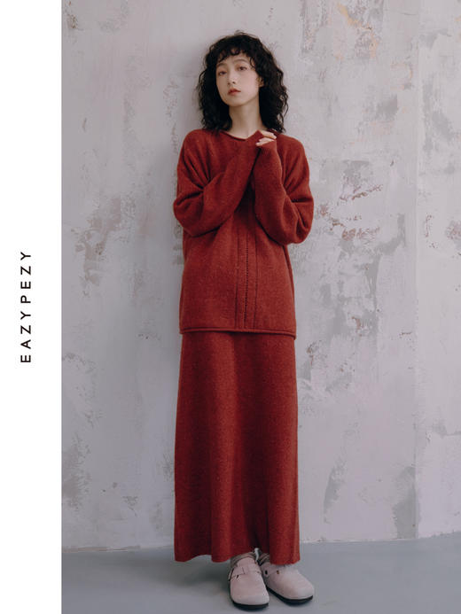 24AW 阿勒泰牦牛绒镂空卷边套装 商品图3