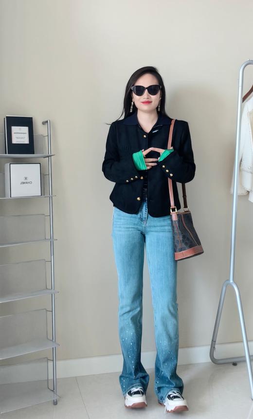 100%莱赛尔天丝原单定位条纹撞色袖针织衫 商品图5