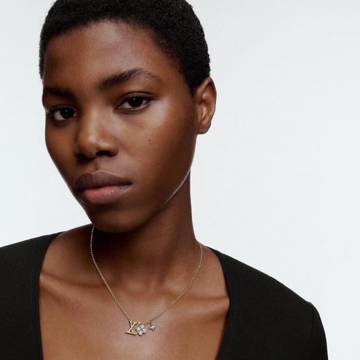 LV Gram 系列耳钉/项链满钻银花和金色L*v字母的结合，美到窒息 商品图4