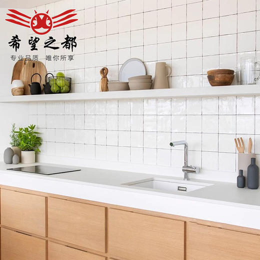 白色浴室粉色釉瓷厨房卫生间墙砖砖珍珠砖复古奶油手工法式背景墙 商品图2