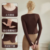 秋冬新款针织紧身交叉长袖健身训练跑步运动瑜伽t恤上衣 HY 8959 商品缩略图1