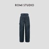 ROMI STUDIO“机场牛仔”甄选斜纹棉加厚洗水直筒牛仔裤RW24AX80402 商品缩略图0