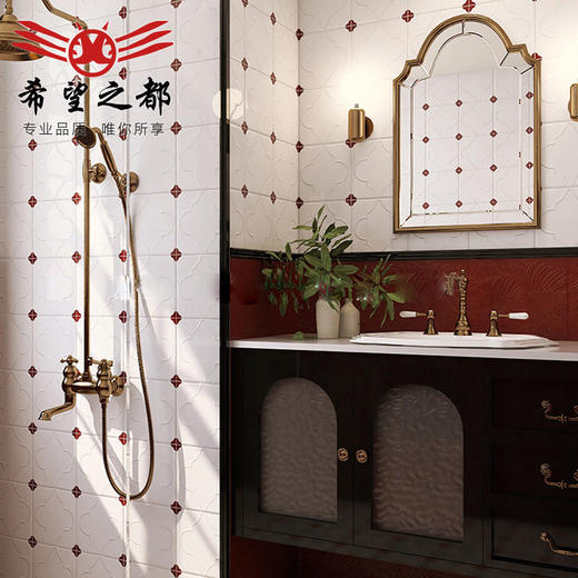 200餐厅法式厨房厕所凹凸花砖阳台轻墙砖花片瓷砖卫生间手工复古 商品图3