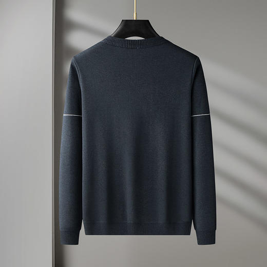 【加绒】【绵羊毛】【新款DDS】大依优型大码男装圆领毛衫线衣针织衫休闲加肥加大男士胖子大码内搭上衣毛衣 商品图1