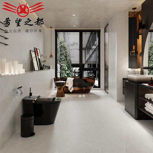 水泥侘寂风客厅750x1500奶油色地砖墙砖微 瓷砖哑光卫生间天鹅绒 商品图1