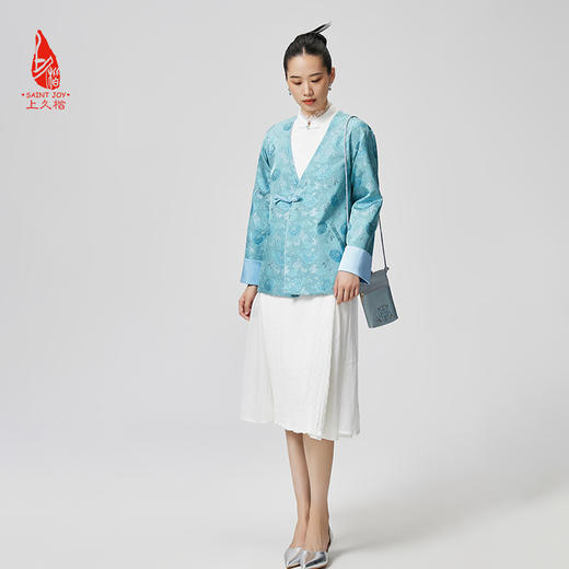 SAINTJOY/上久楷宋锦女式 中式上衣 复古 赋菊 CY1024207039 商品图3